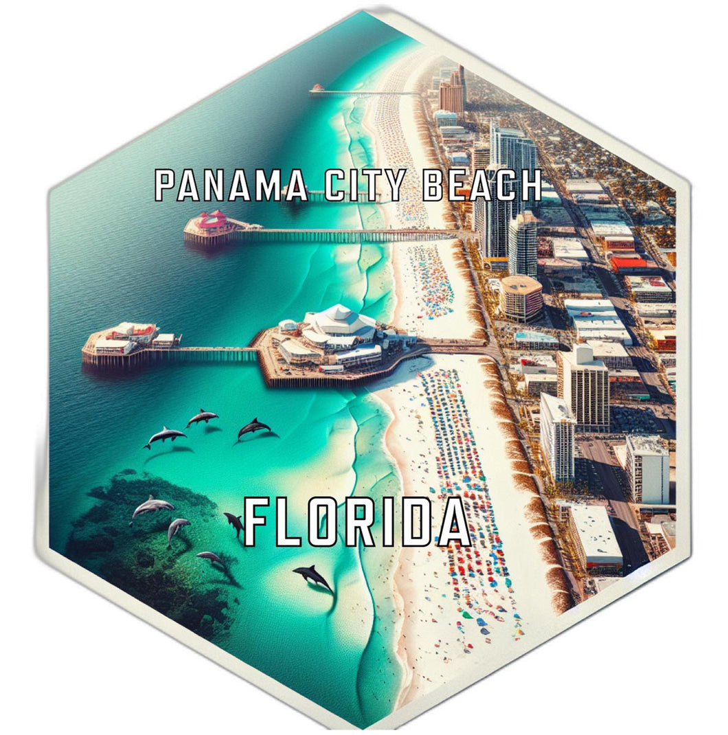 Panama City Beach Florida Travel Destination Souvenir Vinyl Decal Sticker 2-Inch