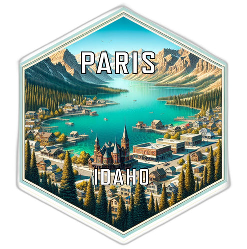 Paris Idaho Travel Destination Souvenir Vinyl Decal Sticker 6-Inch