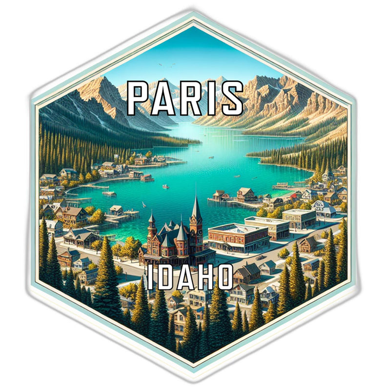 Paris Idaho Travel Destination Souvenir Vinyl Decal Sticker 6-Inch