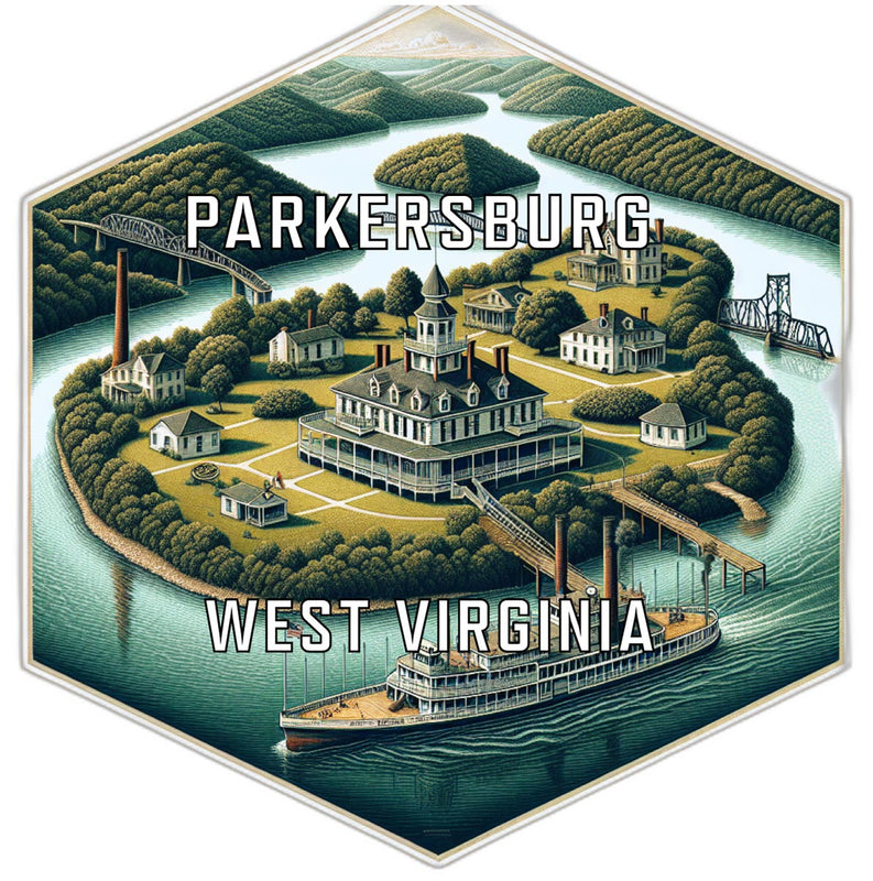 Parkersburg West Virginia Travel Destination Souvenir Vinyl Decal Sticker 4-Inch