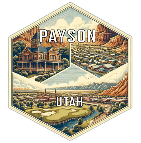 Payson Utah Travel Destination Souvenir Vinyl Decal Sticker 2-Inch