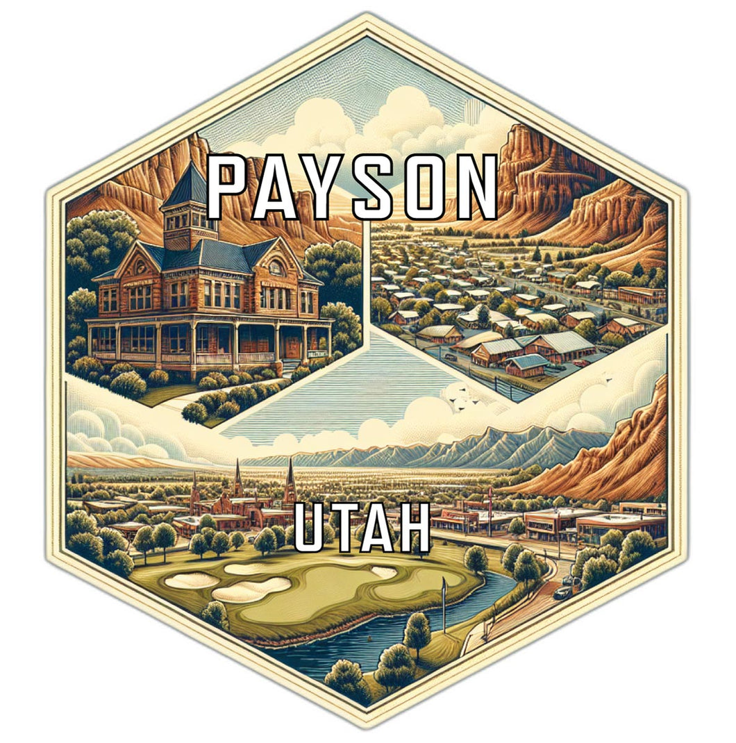Payson Utah Travel Destination Souvenir Vinyl Decal Sticker 2-Inch
