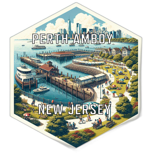 Perth Amboy New Jersey Travel Destination Souvenir Vinyl Decal Sticker 6-Inch