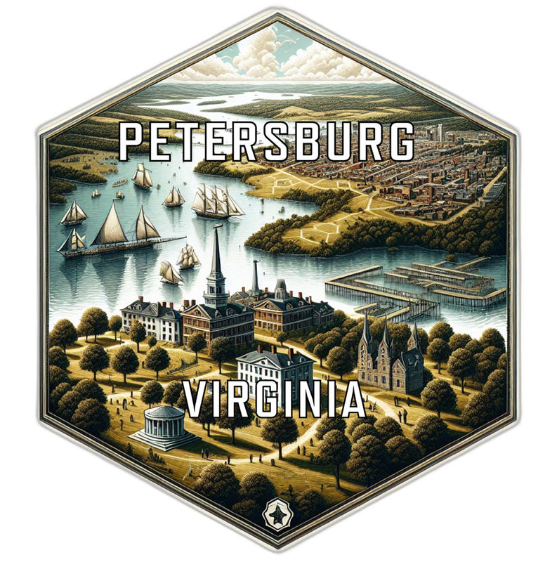Petersburg Virginia Travel Destination Souvenir Vinyl Decal Sticker 2-Inch