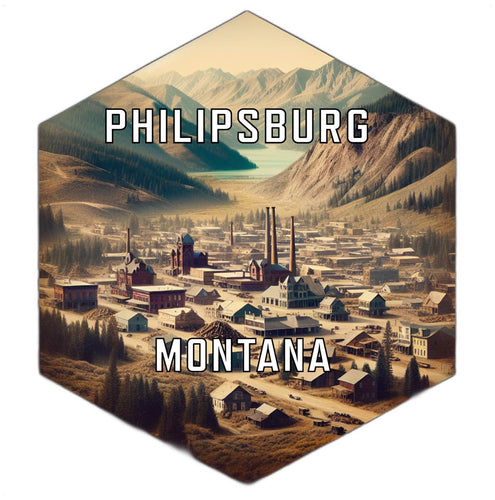 Philipsburg Montana Travel Destination Souvenir Vinyl Decal Sticker 6-Inch