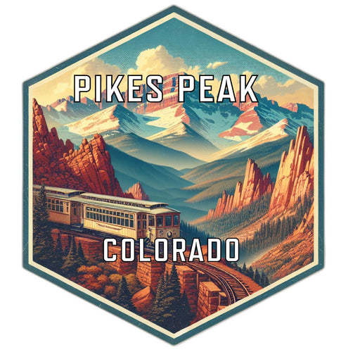 Pikes Peak Colorado Travel Destination Souvenir Vinyl Decal Sticker 4-Inch