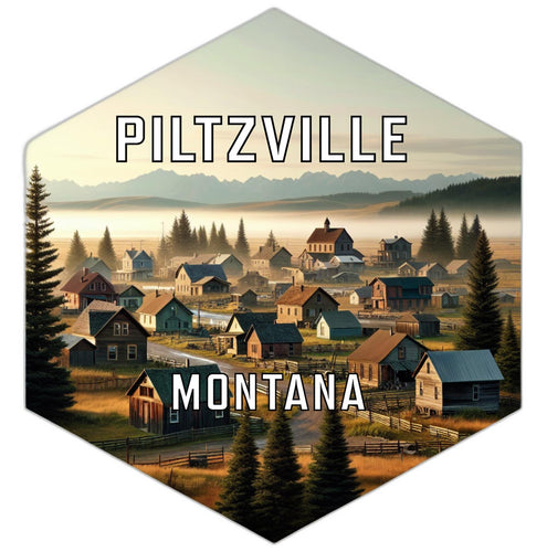 Piltzville Montana Travel Destination Souvenir Vinyl Decal Sticker 2-Inch