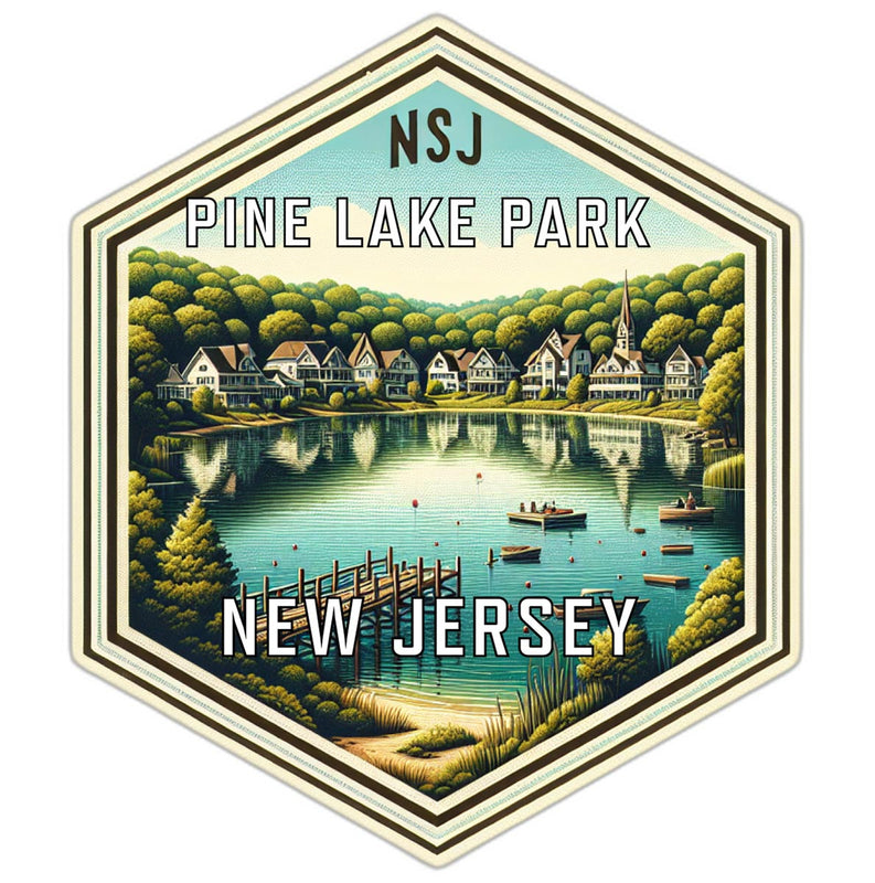 Pine Lake Park New Jersey Travel Destination Souvenir Vinyl Decal Sticker 2-Inch