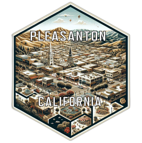 Pleasanton California Travel Destination Souvenir Vinyl Decal Sticker 6-Inch