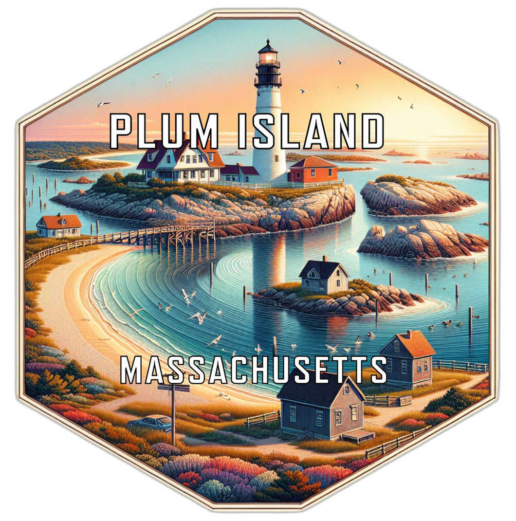 Plum Island Massachusetts Travel Destination Souvenir Vinyl Decal Sticker 2-Inch