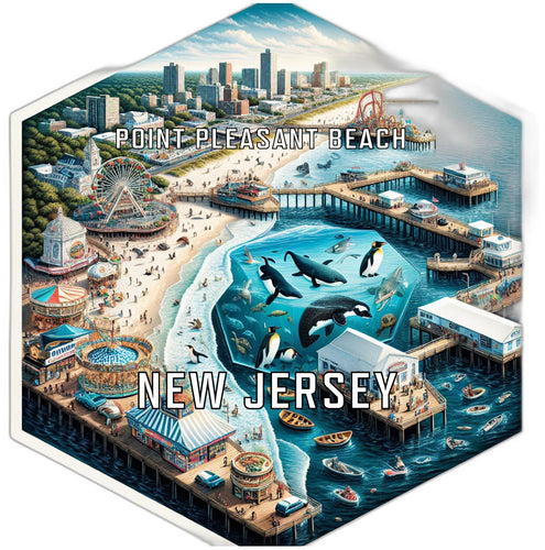 Point Pleasant Beach New Jersey Travel Destination Souvenir Vinyl Decal Sticker 6-Inch