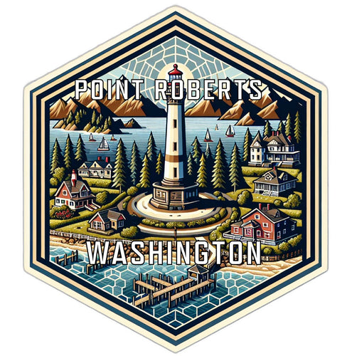 Point Roberts Washington Travel Destination Souvenir Vinyl Decal Sticker 6-Inch