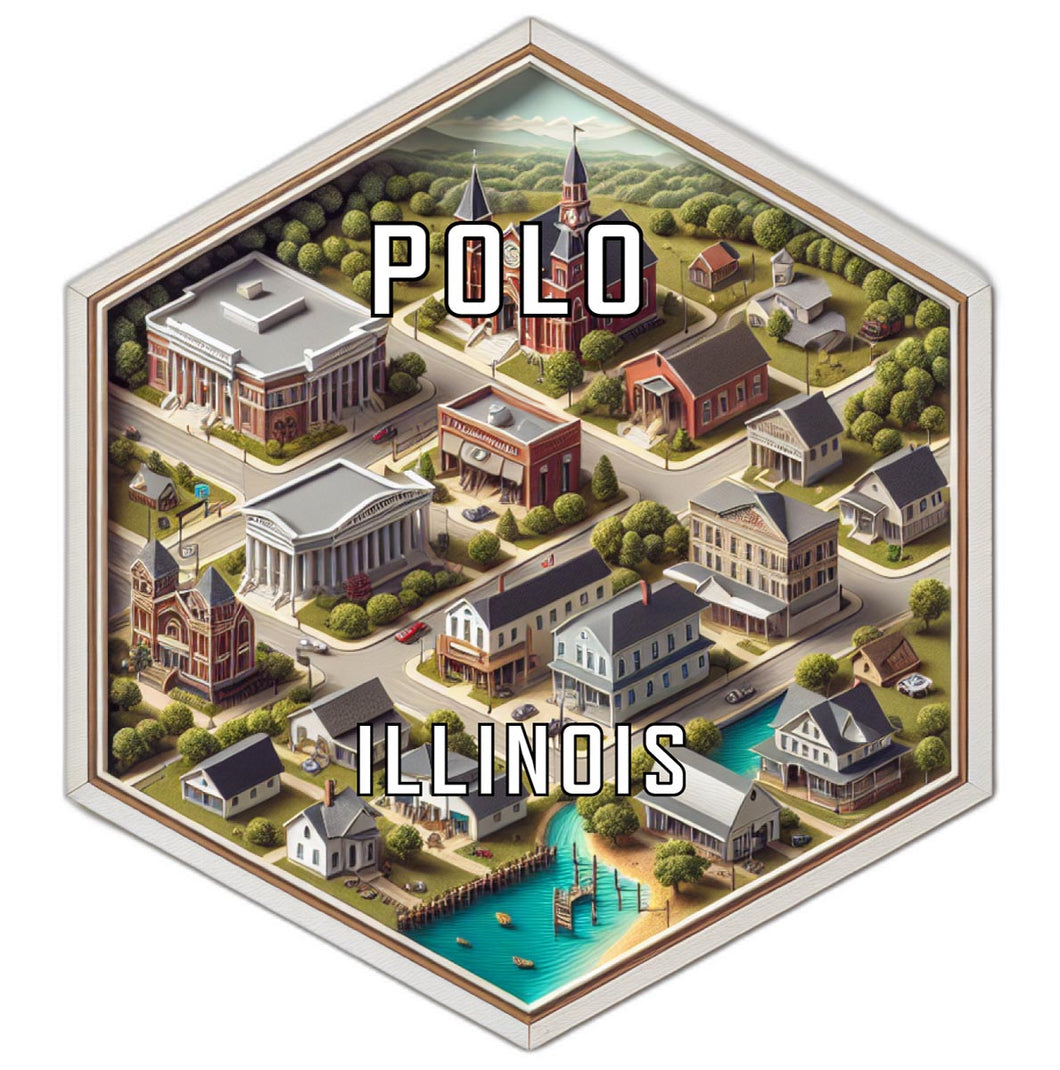 Polo Illinois Travel Destination Souvenir Vinyl Decal Sticker 6-Inch