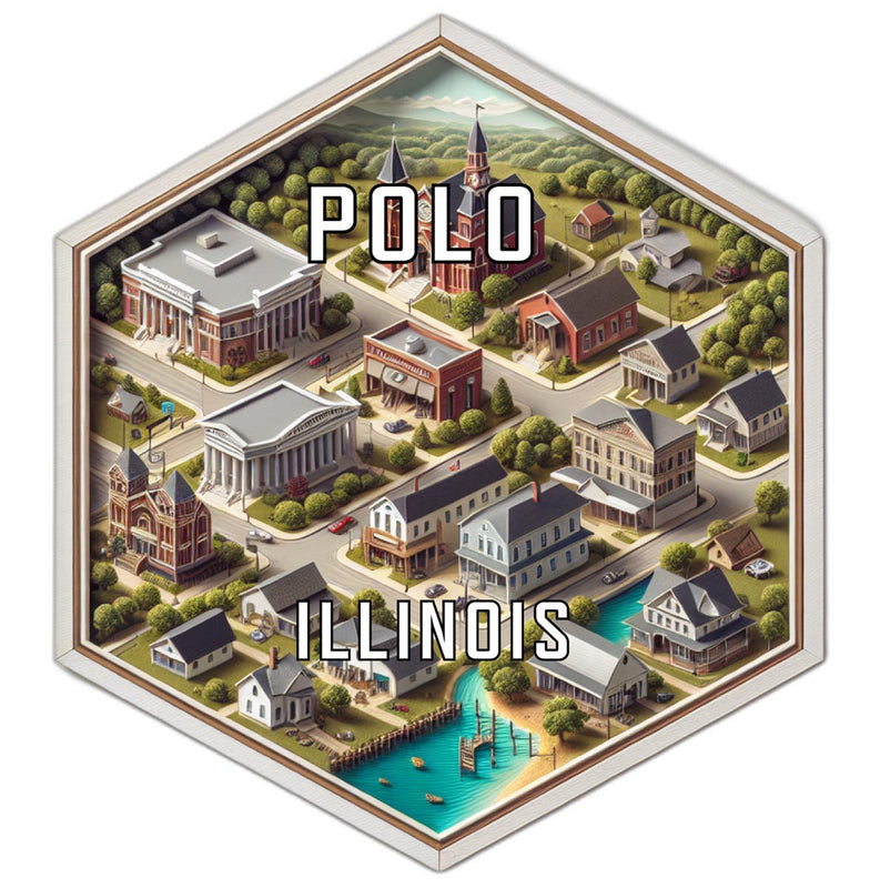 Polo Illinois Travel Destination Souvenir Vinyl Decal Sticker 6-Inch