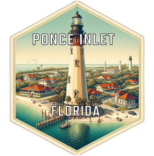 Ponce Inlet Florida Travel Destination Souvenir Vinyl Decal Sticker 2-Inch