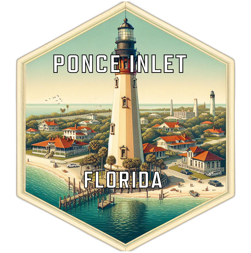 Ponce Inlet Florida Travel Destination Souvenir Vinyl Decal Sticker 2-Inch
