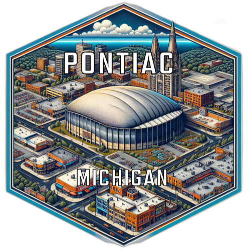 Pontiac Michigan Travel Destination Souvenir Vinyl Decal Sticker 2-Inch