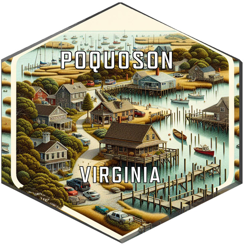 Poquoson Virginia Travel Destination Souvenir Vinyl Decal Sticker 2-Inch