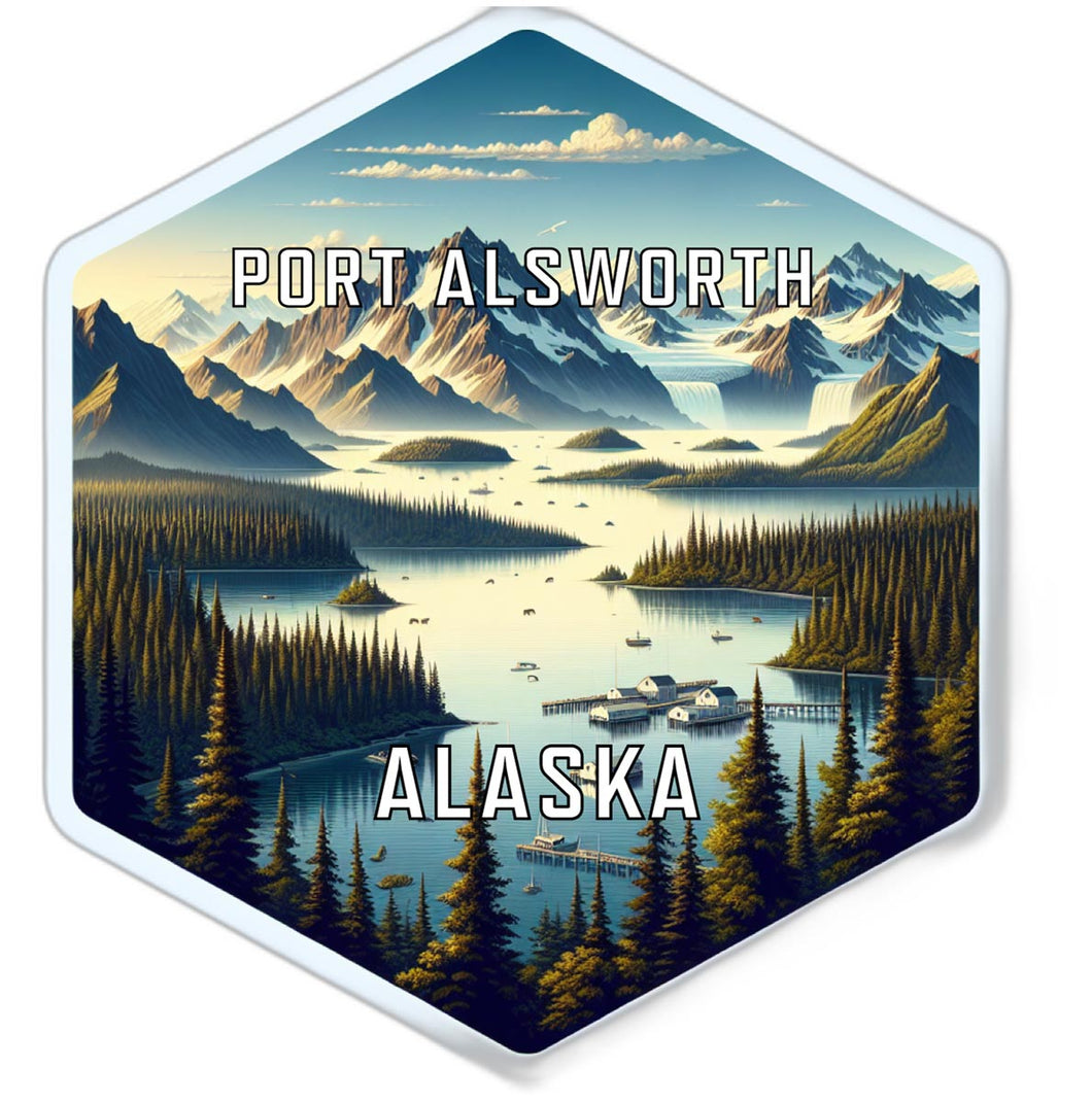 Port Alsworth Alaska Travel Destination Souvenir Vinyl Decal Sticker 4-Inch