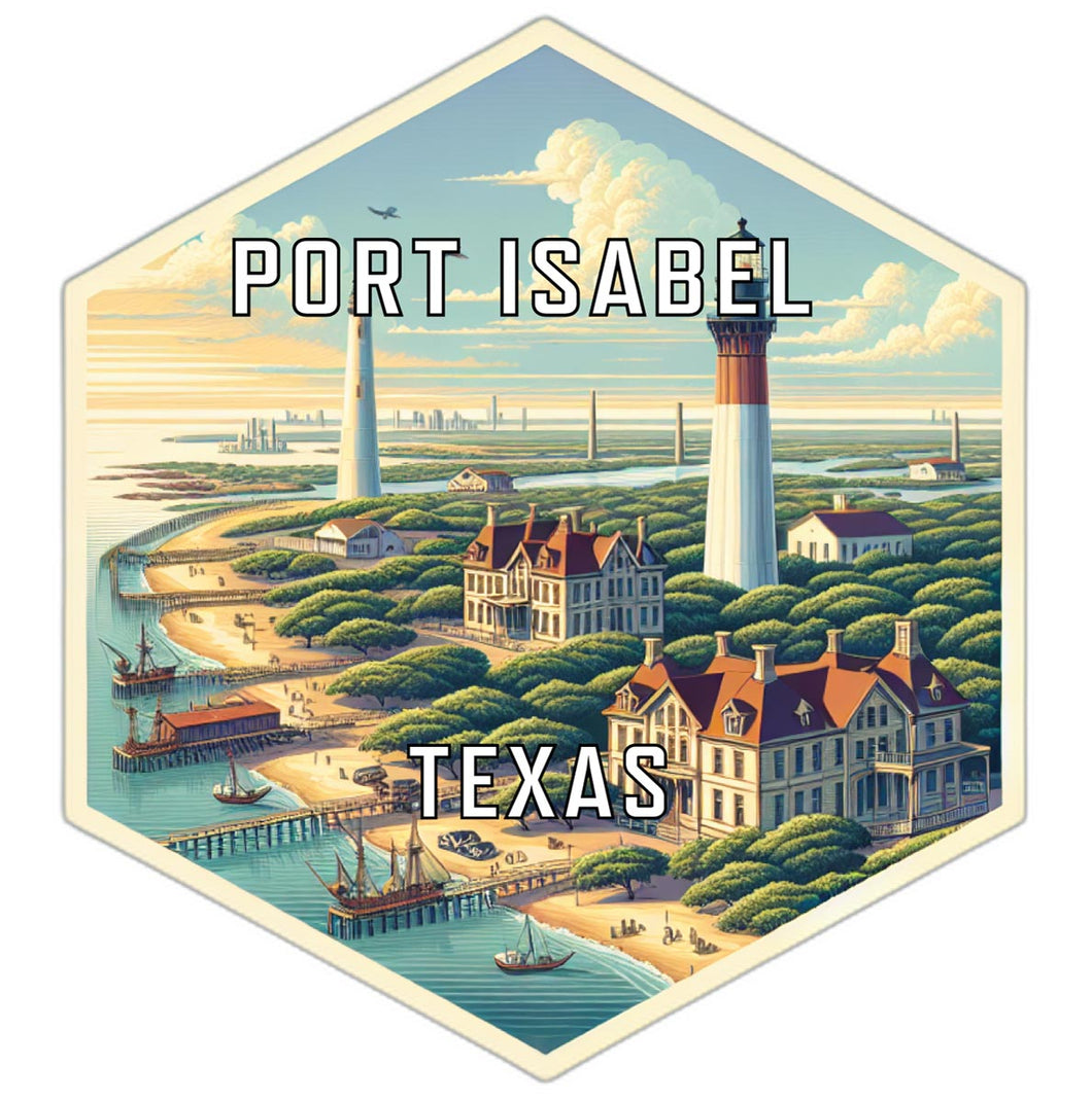 Port Isabel Texas Travel Destination Souvenir Vinyl Decal Sticker 2-Inch