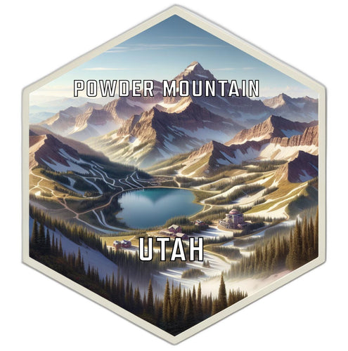 Powder Mountain Utah Travel Destination Souvenir Vinyl Decal Sticker 4-Inch