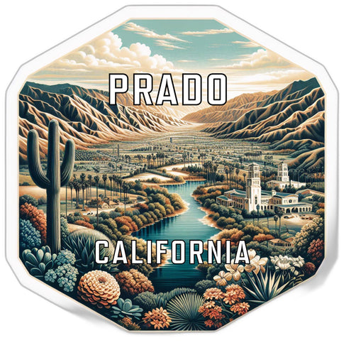 Prado California Travel Destination Souvenir Vinyl Decal Sticker 4-Inch