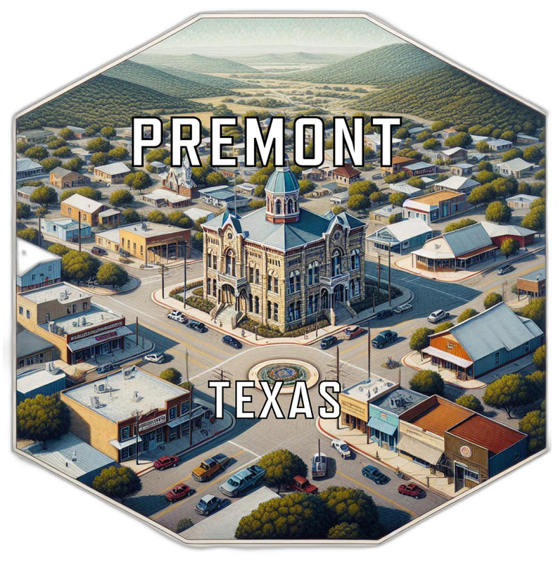 Premont Texas Souvenir Travel Destination Die Cut Hexagon Fridge Magnet 6-Inch