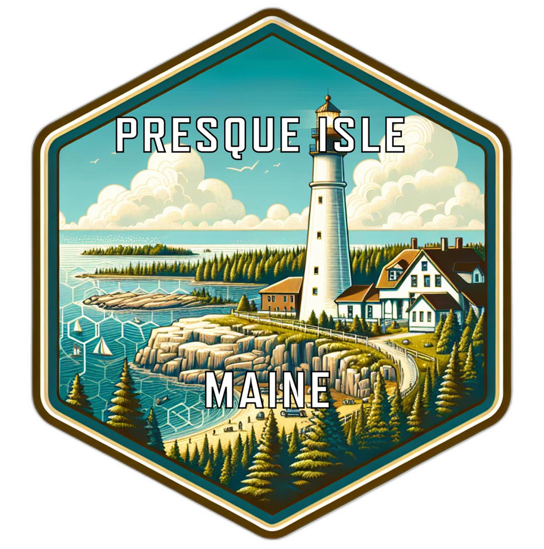 Presque Isle Maine Travel Destination Souvenir Vinyl Decal Sticker 2-Inch