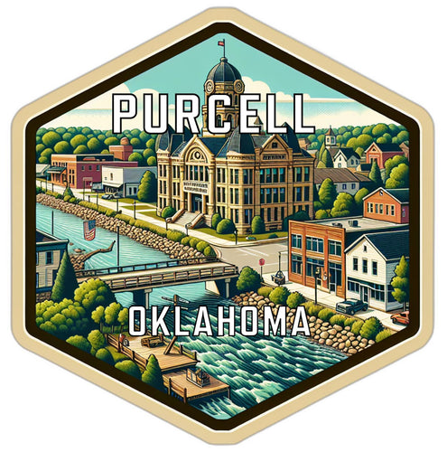 Purcell Oklahoma Travel Destination Souvenir Vinyl Decal Sticker 6-Inch