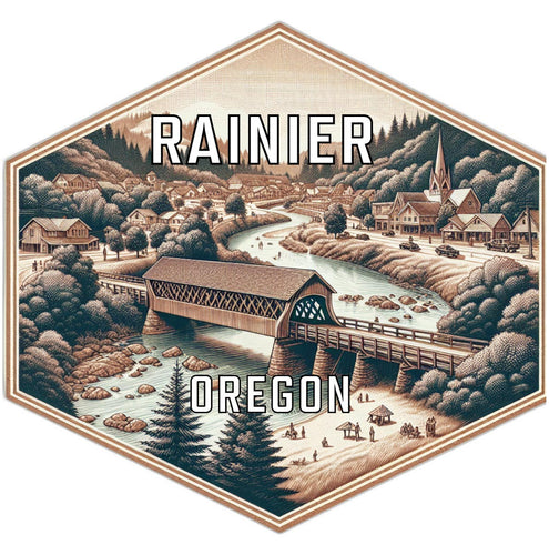 Rainier Oregon Travel Destination Souvenir Vinyl Decal Sticker 2-Inch