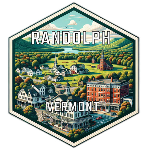 Randolph Vermont Travel Destination Souvenir Vinyl Decal Sticker 6-Inch