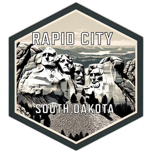 Rapid City South Dakota Souvenir Travel Destination Die Cut Hexagon Fridge Magnet 2-Inch