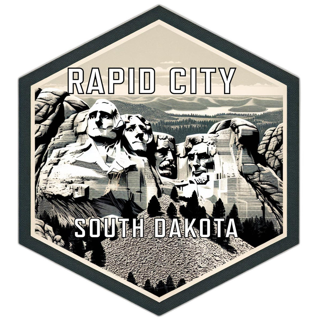 Rapid City South Dakota Travel Destination Souvenir Vinyl Decal Sticker 4-Inch