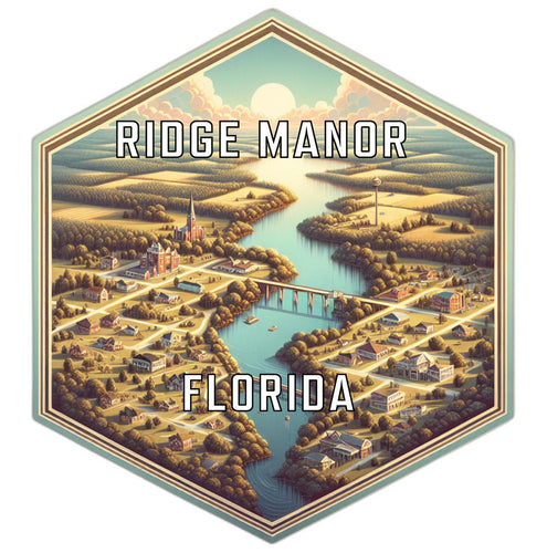 Ridge Manor Florida Souvenir Travel Destination Die Cut Hexagon Fridge Magnet 2-Inch