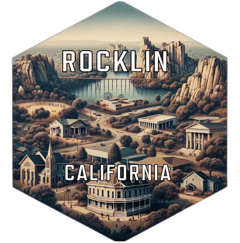 Rocklin California Travel Destination Souvenir Vinyl Decal Sticker 6-Inch