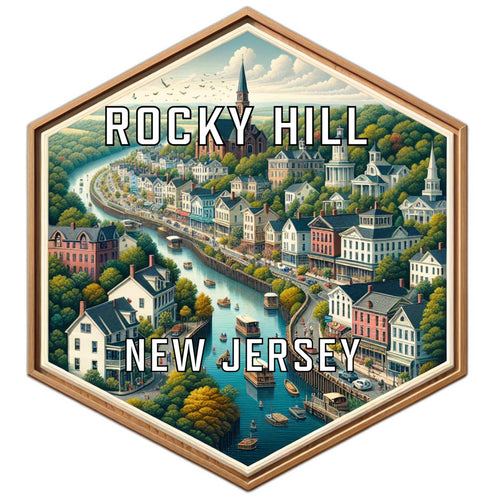 Rocky Hill New Jersey Travel Destination Souvenir Vinyl Decal Sticker 6-Inch