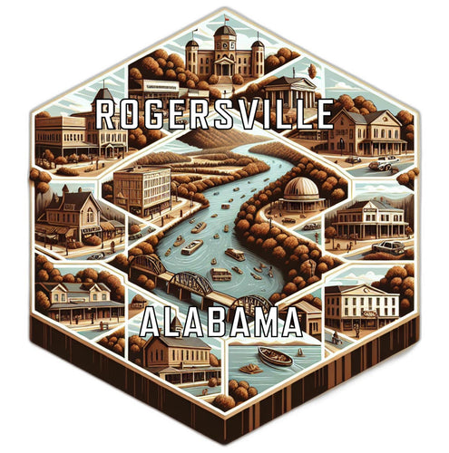 Rogersville Alabama Travel Destination Souvenir Vinyl Decal Sticker 6-Inch