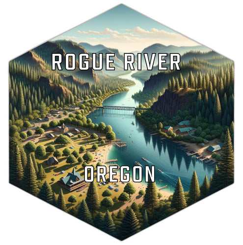 Rogue River Oregon Travel Destination Souvenir Vinyl Decal Sticker 2-Inch