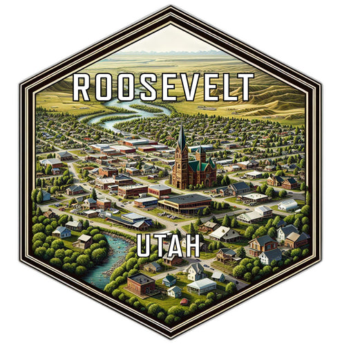 Roosevelt Utah Travel Destination Souvenir Vinyl Decal Sticker 2-Inch