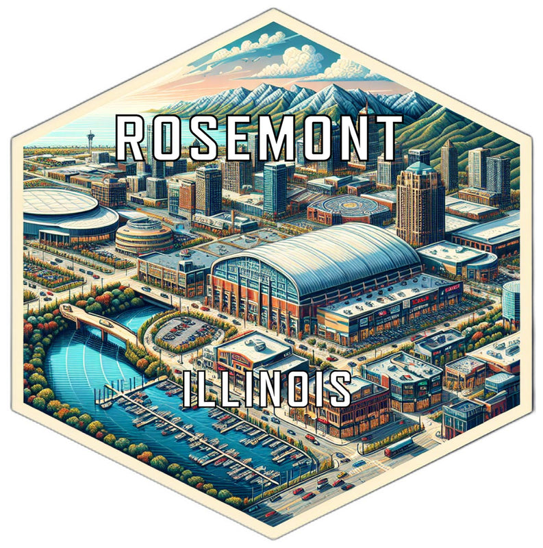 Rosemont Illinois Travel Destination Souvenir Vinyl Decal Sticker 6-Inch