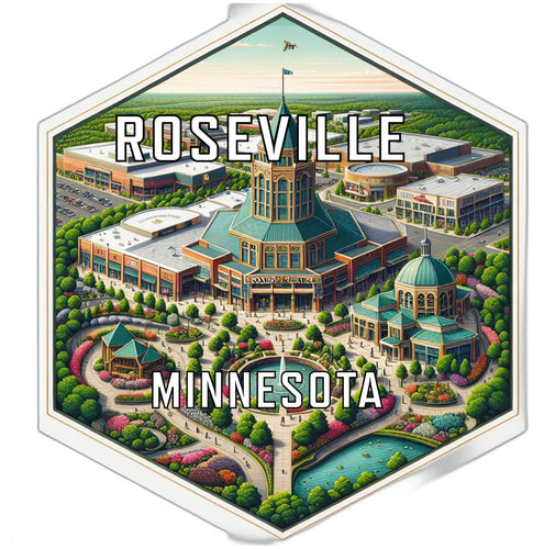 Roseville Minnesota Travel Destination Souvenir Vinyl Decal Sticker 2-Inch