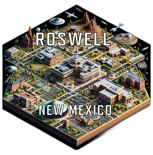 Roswell New Mexico Travel Destination Souvenir Vinyl Decal Sticker 2-Inch