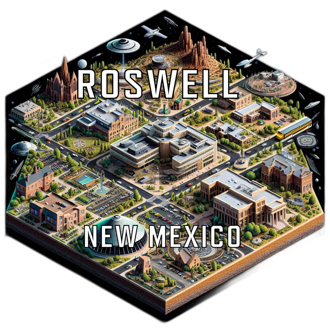 Roswell New Mexico Travel Destination Souvenir Vinyl Decal Sticker 2-Inch