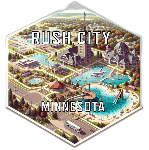 Rush City Minnesota Travel Destination Souvenir Vinyl Decal Sticker 2-Inch