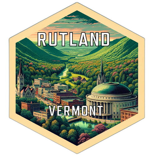 Rutland Vermont Travel Destination Souvenir Vinyl Decal Sticker 2-Inch