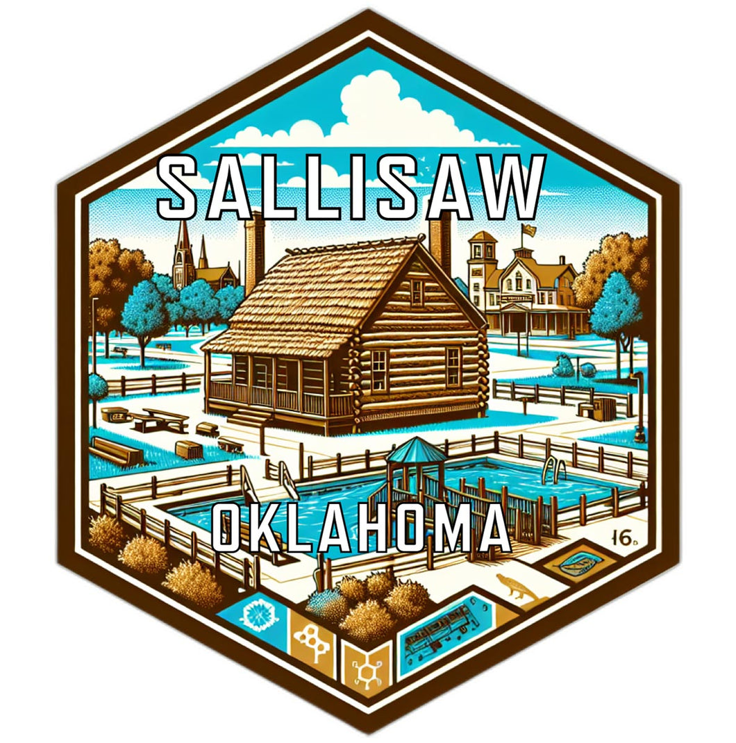 Sallisaw Oklahoma Travel Destination Souvenir Vinyl Decal Sticker 6-Inch