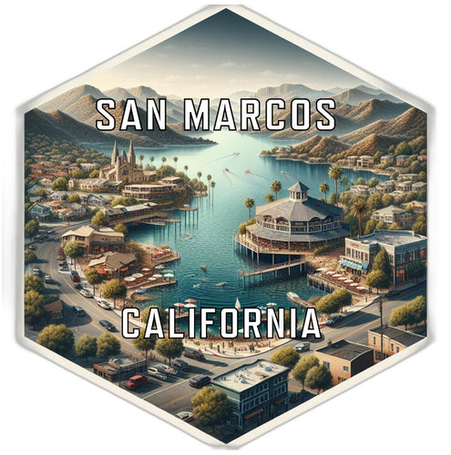 San Marcos California Travel Destination Souvenir Vinyl Decal Sticker 6-Inch