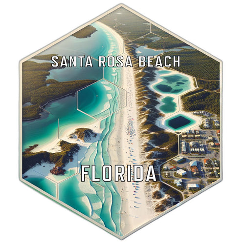 Santa Rosa Beach Florida Travel Destination Souvenir Vinyl Decal Sticker 6-Inch