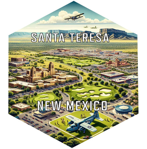 Santa Teresa New Mexico Travel Destination Souvenir Vinyl Decal Sticker 4-Inch