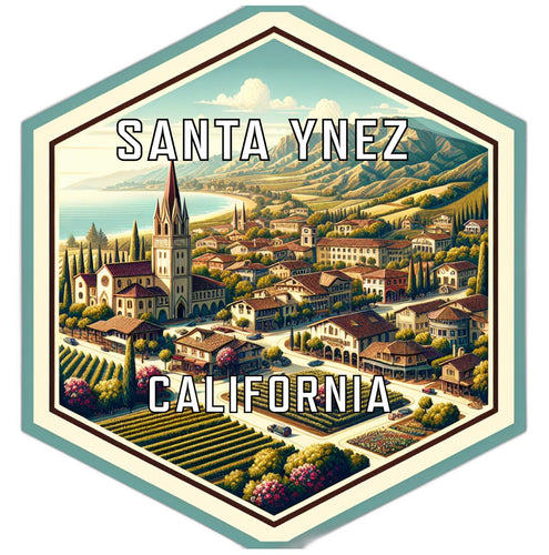 Santa Ynez California Travel Destination Souvenir Vinyl Decal Sticker 2-Inch
